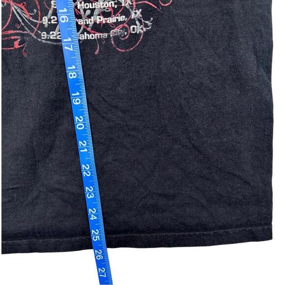 Hinder 2007 Tour T-Shirt Medium Hanes Heavyweight Rock Band Tee Double Sided - Picture 8 of 9